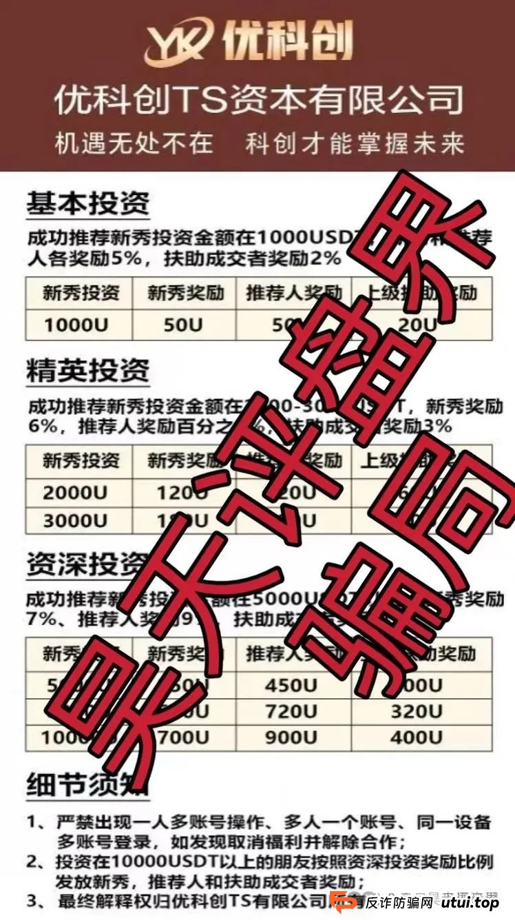预警：优科创（利鼎交易所）跟单类资金盘骗局，已经开始单割，高度预警，即将崩盘跑路！