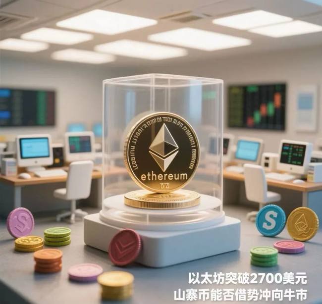 以太坊暴力突破2700美元！山寨币牛市狂欢正式引爆？