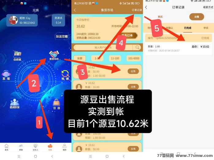 源点现价10.62米，零投入零复投，轻松实测到账，纯零撸玩法详解！