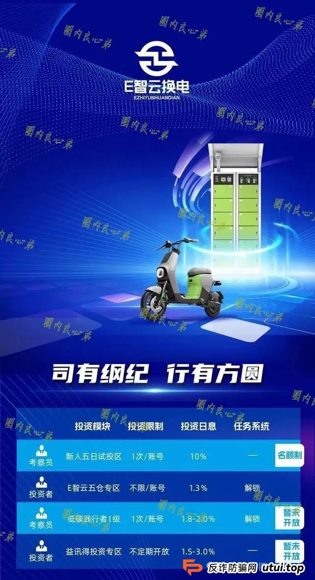 e智云换电投资靠谱吗？新能源外衣下，E智云换电骗局包装，注意警惕。